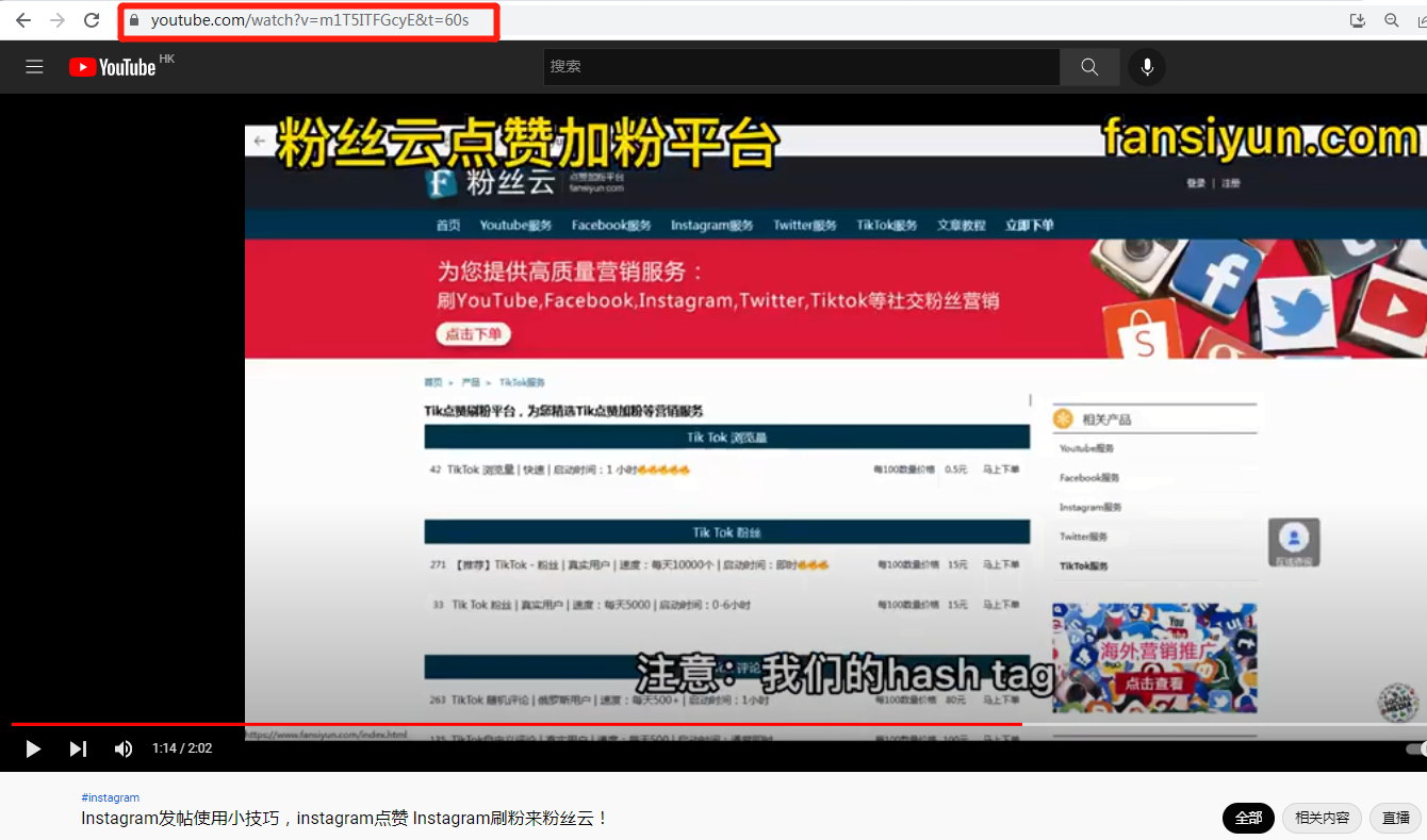 3、如何获取YouTube视频链接: